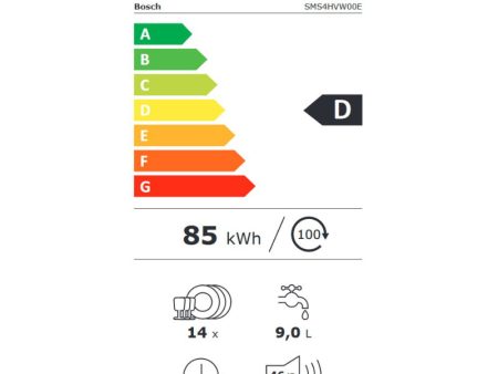 BOSCH Free standing dishwasher SMS4HVW00E, 60 cm, energy class D, AquaStop, Home connect, 3rd drawer, White Online Sale