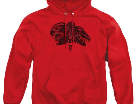 POWER RANGERS : RED ADULT PULL OVER HOODIE Red LG Discount