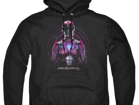 POWER RANGERS : PINK RANGER ADULT PULL OVER HOODIE Black LG Online now