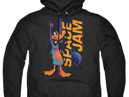 SPACE JAM : A NEW LEGACY : DAFFY STANDING ADULT PULL OVER HOODIE Black XL on Sale