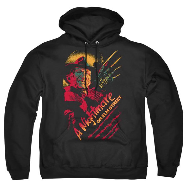 NIGHTMARE ON ELM STREET : FREDDY CLAWS ADULT PULL OVER HOODIE Black XL Online Sale