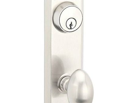 Emtek 8081E Passage Double Keyed , Sideplate Locksets Quincy 3-5 8  Center to Center Keyed , Egg Knob on Sale