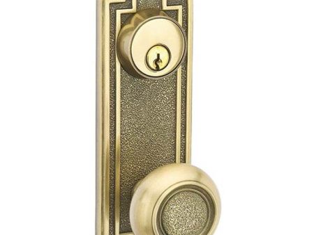 Emtek 8070OR Passage Single Keyed , Sideplate Locksets Belmont 3-5 8  Center to Center Keyed , Orb Knob Online Hot Sale