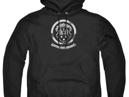 OLDSMOBILE : 1930S CREST EMBLEM ADULT PULL OVER HOODIE Black SM Supply